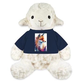 Aquarelle animale Renard Renards - Mouton en peluche Annika MiniFeet® - bleu marine - Devant