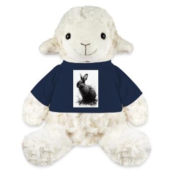 Lapin lapin animal animal de compagnie aquarelle de lapin - Mouton en peluche Annika MiniFeet® - bleu marine - Devant