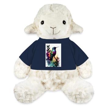 Kolibri Kolibris Vogel Aquarelles Colibri - Mouton en peluche Annika MiniFeet® - bleu marine - Devant