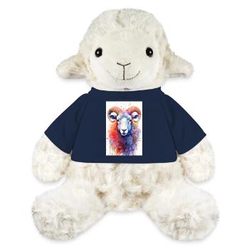 Mouton Éleveur de moutons Agneau Aquarelle - Mouton en peluche Annika MiniFeet® - bleu marine - Devant