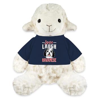 Amour Rire Bichon Havanais - Mouton en peluche Annika MiniFeet® - bleu marine - Devant