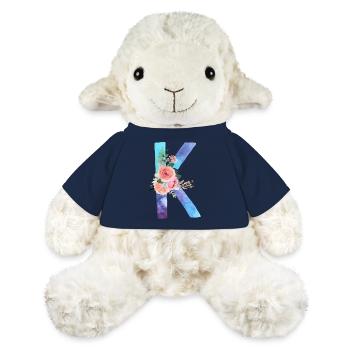 Lettre K watercolor - Mouton en peluche Annika MiniFeet® - bleu marine - Devant