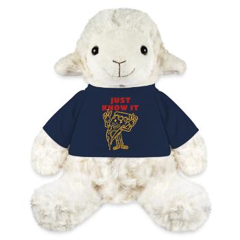 Pizza Fast Food Essen Geschenk Spruch Lustiges - MiniFeet® Schaf Annika - French Navy - Vorne