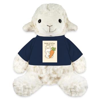 Kawaii Hase mit Riesenkarotte - MiniFeet® Schaf Annika - French Navy - Vorne