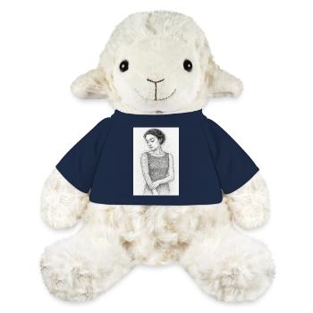 Femme noir et blanc robe omikly croquis tatouage - Mouton en peluche Annika MiniFeet® - bleu marine - Devant