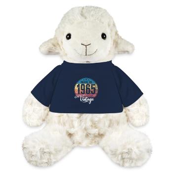 Millésime Fabriqué en 1965 Année de naissance 1965 Anniversaire - Mouton en peluche Annika MiniFeet® - bleu marine - Devant