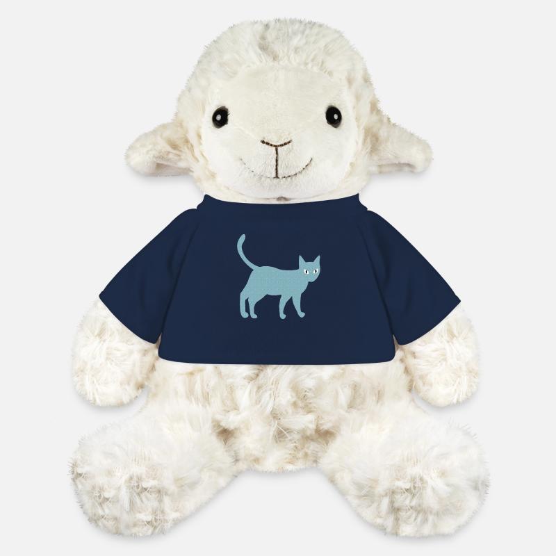 Cat with vintage pattern - MiniFeet® Sheep Annika - french navy