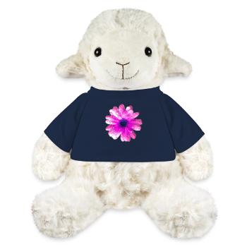 Blume in pink mit Regentropfen - MiniFeet® Schaf Annika - French Navy - Vorne
