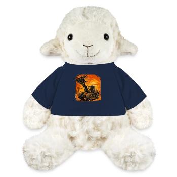Chargeuse sur pneus - Mouton en peluche Annika MiniFeet® - bleu marine - Devant