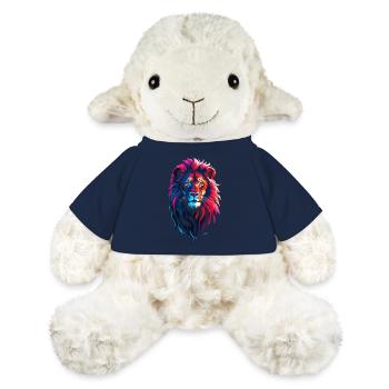 Lion rouge et bleu - Mouton en peluche Annika MiniFeet® - bleu marine - Devant