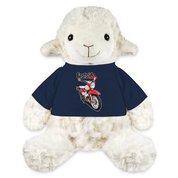 Étoile (rouge) // Illustration - Mouton en peluche Annika MiniFeet® - bleu marine - Devant