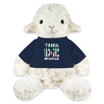 Tahia DZ en rafale -idée cadeau Algérie - Mouton en peluche Annika MiniFeet® - bleu marine - Devant