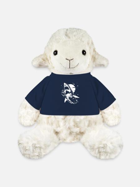 Requin Lune Étoiles - Mouton en peluche Annika MiniFeet® - bleu marine