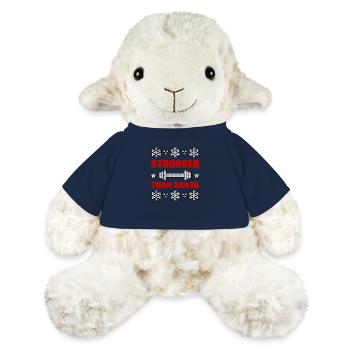 Gewichte Fitness Weihnachtsspruch - MiniFeet® Schaf Annika - French Navy - Vorne