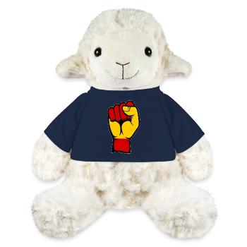 Poing du drapeau de l’Espagne - Mouton en peluche Annika MiniFeet® - bleu marine - Devant