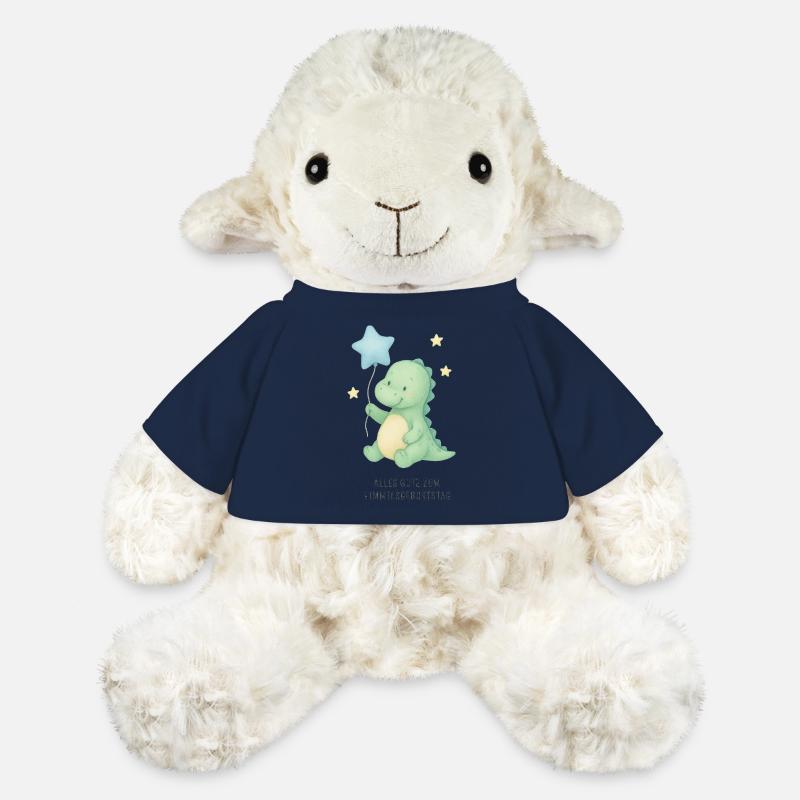 kleiner Dino mit Sternenballon / Himmelsgeburtstag - MiniFeet® Schaf Annika - French Navy