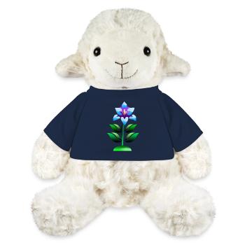 Fleur pourpre et bleue - Mouton en peluche Annika MiniFeet® - bleu marine - Devant