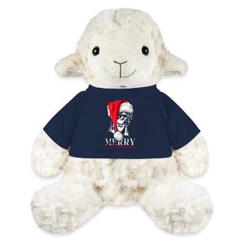 Père Noël Allemand Chasse Terrier Joyeux Noël Chiens - Mouton en peluche Annika MiniFeet® - bleu marine - Devant