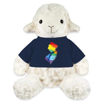 New Jersey (États-Unis) | Drapeau réel | LGBTQIA+ - Mouton en peluche Annika MiniFeet® - bleu marine - Devant