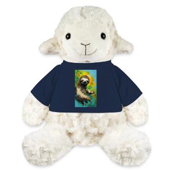 Sloth Painting Faultier Gemälde Kunst Comic Art - MiniFeet® Sheep Annika - french navy - Front