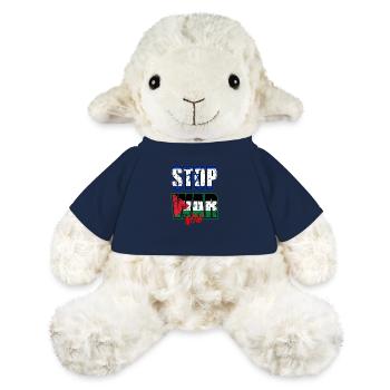 Arrêtez la guerre maintenant - Mouton en peluche Annika MiniFeet® - bleu marine - Devant