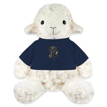 Rose dorée noire - Mouton en peluche Annika MiniFeet® - bleu marine - Devant