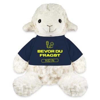 Bevor Du fragst Nein! Lustiger Spruch für Ruhe - MiniFeet® Schaf Annika - French Navy - Vorne
