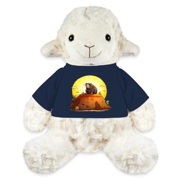 Drôle de taupe sur sa colline - Mouton en peluche Annika MiniFeet® - bleu marine - Devant