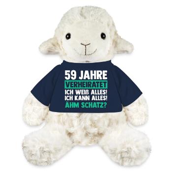 Mariage Mariage de marée 59 ans de mariage - Mouton en peluche Annika MiniFeet® - bleu marine - Devant