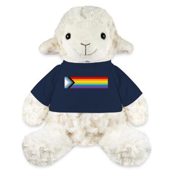 LGBTQ+ Pride Flag Neue Regenbogen Progress Flagge - MiniFeet® Schaf Annika - French Navy - Vorne