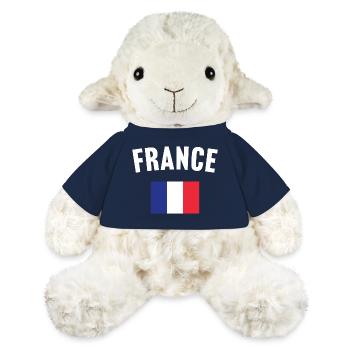 Drapeau de la France - Mouton en peluche Annika MiniFeet® - bleu marine - Devant