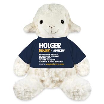 Holger - Mouton en peluche Annika MiniFeet® - bleu marine - Devant