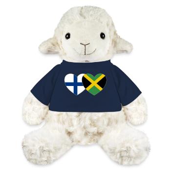 Finnland Jamaika Flagge Herz - MiniFeet® Schaf Annika - French Navy - Vorne