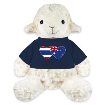 Thaïlande Australie Drapeau Coeur - Mouton en peluche Annika MiniFeet® - bleu marine - Devant