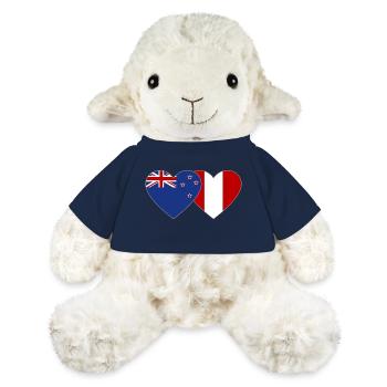 Nouvelle-Zélande Pérou Drapeau Coeur - Mouton en peluche Annika MiniFeet® - bleu marine - Devant