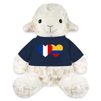 France Colombia Flag Heart - MiniFeet® Sheep Annika - french navy - Front