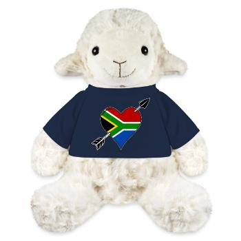 South Africa flag heart in love - MiniFeet® Sheep Annika - french navy - Front