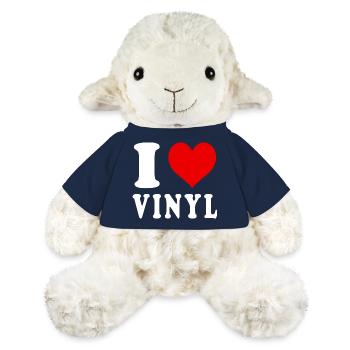 I Love Vinyl Heart Funny Witty - MiniFeet® Sheep Annika - french navy - Front