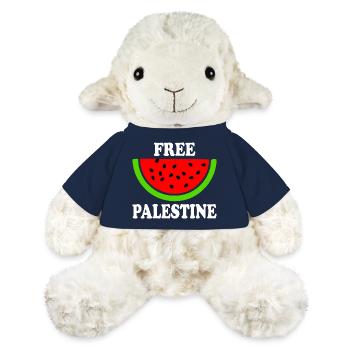 Palestine libre - melon pastèque - Mouton en peluche Annika MiniFeet® - bleu marine - Devant