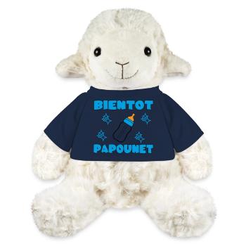 BIENTOT PAPOUNET - Mouton en peluche Annika MiniFeet® - bleu marine - Devant