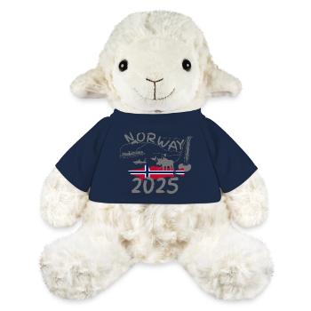 Norvège 2025 merlu avec montagnes et pêche à l’orignal - Mouton en peluche Annika MiniFeet® - bleu marine - Devant