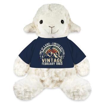 Anniversaire - février Cadeau Vintage février 1965 - Mouton en peluche Annika MiniFeet® - bleu marine - Devant