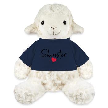 Beste Schwester Herz Schwestern Schwesterherz sis - MiniFeet® Schaf Annika - French Navy - Vorne