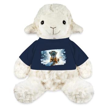 Boxer in wintry snowy landscape - MiniFeet® Sheep Annika - french navy - Front