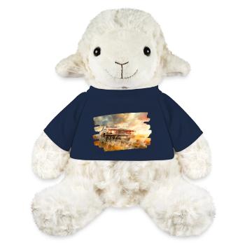 Muscle car classique à la lueur du coucher de soleil - Mouton en peluche Annika MiniFeet® - bleu marine - Devant