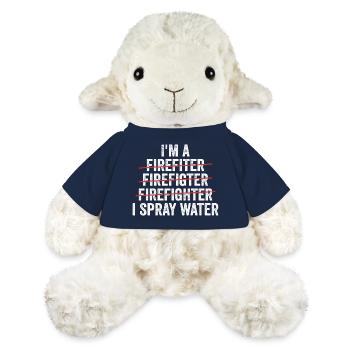 i'm a firefighter - Mouton en peluche Annika MiniFeet® - bleu marine - Devant