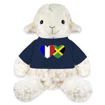 Frankreich Jamaika Flagge Herz - MiniFeet® Schaf Annika - French Navy - Vorne