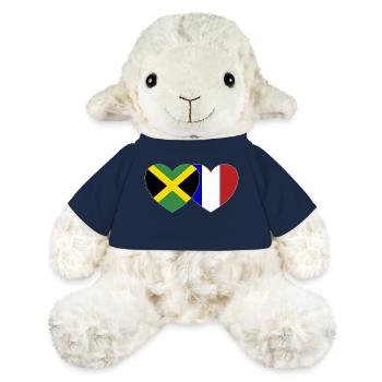 Jamaika Frankreich Flagge Herz - MiniFeet® Schaf Annika - French Navy - Vorne
