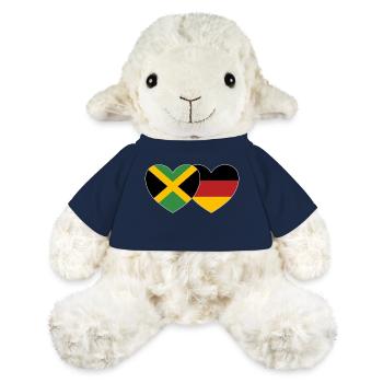 Jamaika Deutschland Flagge Herz - MiniFeet® Schaf Annika - French Navy - Vorne