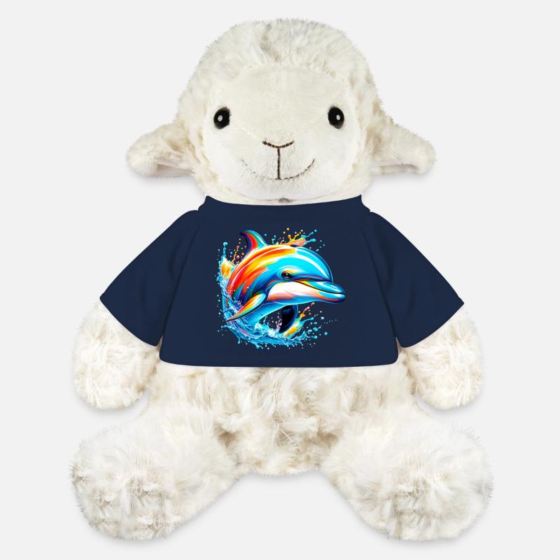 Dauphin - Mouton en peluche Annika MiniFeet® - bleu marine